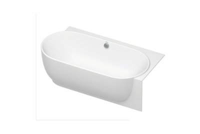 LUV Ванна пристінна 180x95 см правостороння з ніжками та панеллю, DuraSolid® (700432000000000) KMNAVARA48444 фото