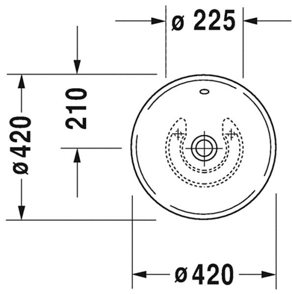 BACINO Умивальник на стільницю D 42 см (0325420000) KMNAVARA41503 фото