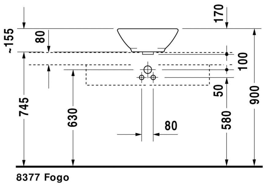 BACINO Умивальник на стільницю D 42 см (0325420000) KMNAVARA41503 фото