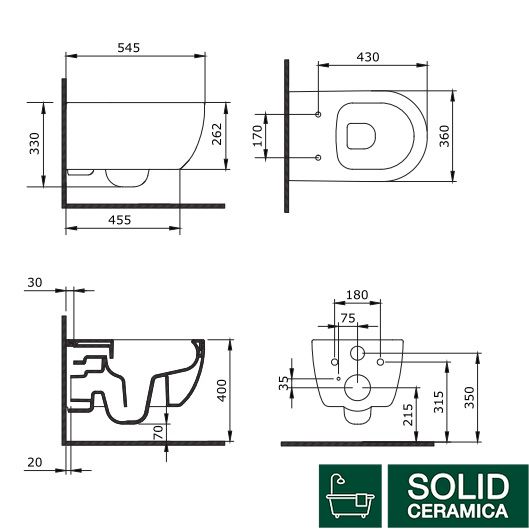 3020140W ART 2.0 Унітаз підвісний безобідковий з кришкою soft-close (1 пак) білий матовий 476630 фото