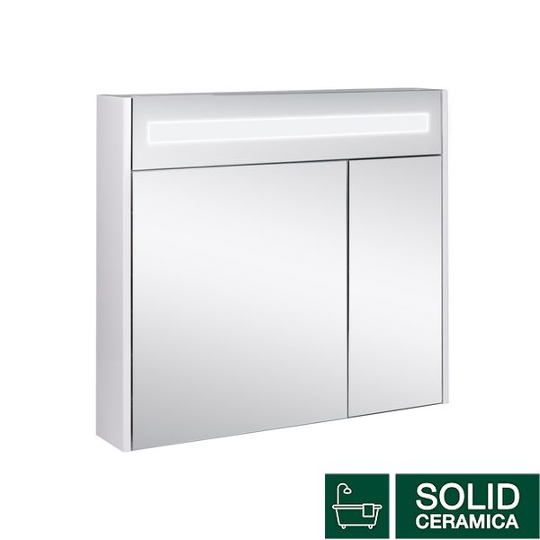 Дзеркальна шафа підвісна Qtap Robin 800х730х145 White з LED-підсвічуванням QT1377ZP8001W SD00045853 фото