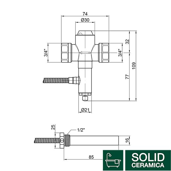 Клапан теплового скидання Icma 3/4" №608 SD00005050 фото