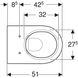 500.600.01.2 Acanto Унітаз підвісний Rimfree, приховані кріплення, глибина 51 см, білий 432360 фото 3