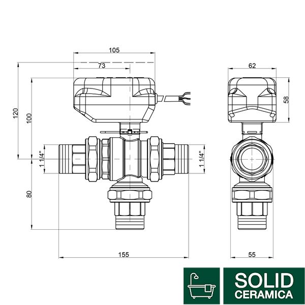 Кран кульовий зонний Icma 1" 1/4 №344 SD00010543 фото