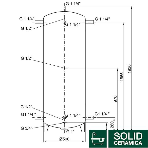 Теплоакумулятор Thermo Alliance TA-ТАМ-00 300 без ізоляції SD00047696 фото