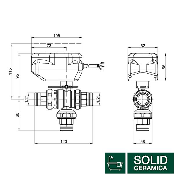 Кран кульовий зонний Icma 1/2" №344 SD00010545 фото