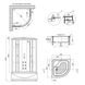 Гидромассажный бокс Lidz Tani SBM90x90.SAT.HIGH.GR, стекло тонированное 4 мм SD00039866 фото 2