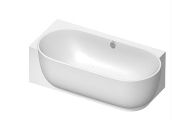 LUV Ванна пристінна 180x95 см лівостороння з ніжками та панеллю, DuraSolid® (700431000000000) KMNAVARA48445 фото