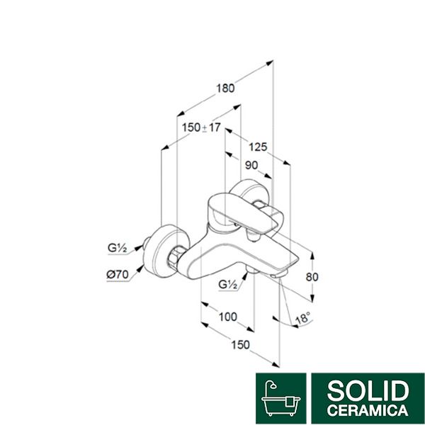 346810575 PureSolid Смеситель д/ванны 401712 фото