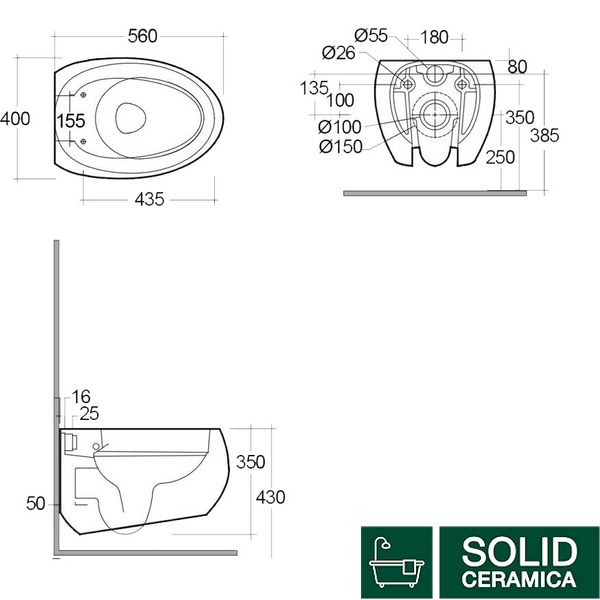 CLOSC391500 + CLOWC1446500A CLOUD Унитаз подвесной с крышкой Duroplast, SLIM, Soft Close, Quick Release, безобедочный, белый матовый 536466 фото