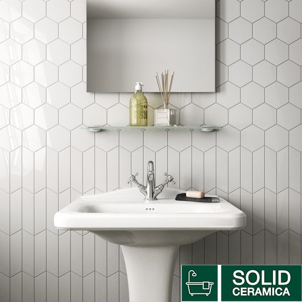 Плитка EQUIPE CERAMICAS 23361 CHEVRON WALL WHITE MATT right 493297 фото