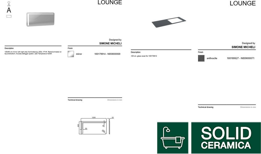 PACK LOUNGE PREMIUM Комплект мебели для ванной комнаты, антрацит (100183089) KMNAVARA23726 фото