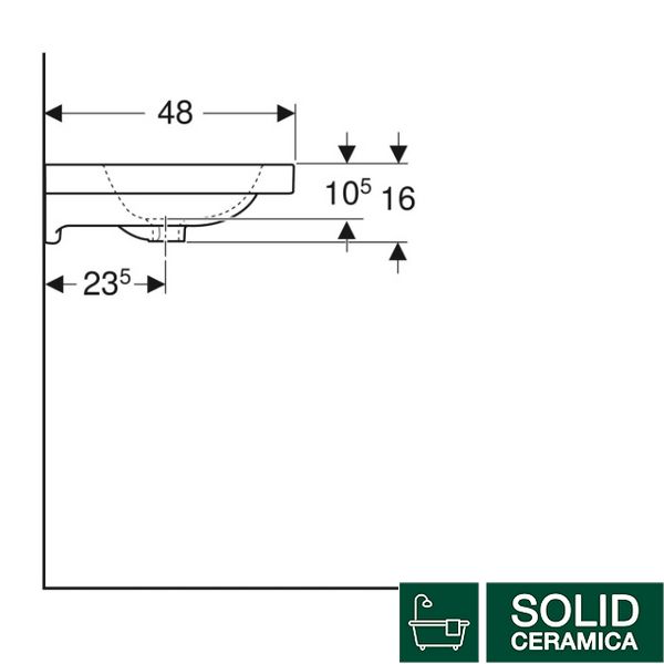 501.848.JT.1 iCon Light Раковина 75 см, с 1 отв.под смеш., с переливом, цвет белый матовый 533277 фото