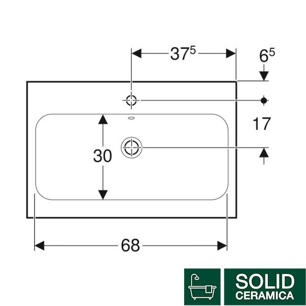 501.848.JT.1 iCon Light Раковина 75 см, с 1 отв.под смеш., с переливом, цвет белый матовый 533277 фото