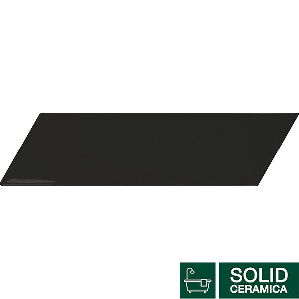 Плитка EQUIPE CERAMICAS 23357 CHEVRON WALL BLACK MATT left 493304 фото