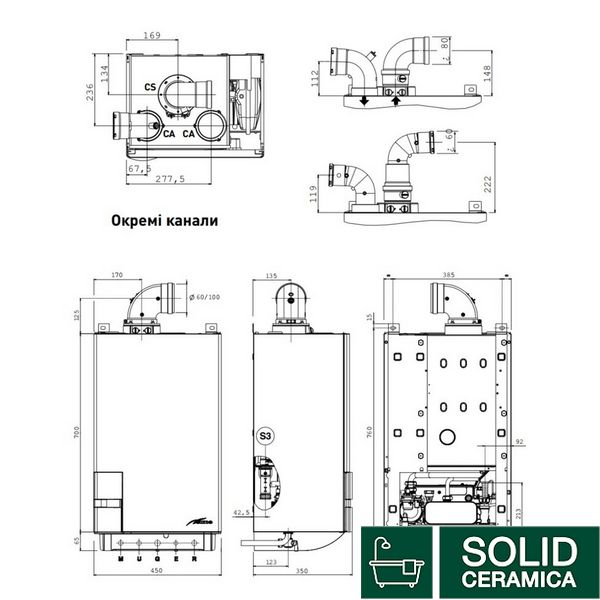 Котел газовий Sime Murelle HE 30 ErP 32 кВт двоконтурний SD00031470 фото