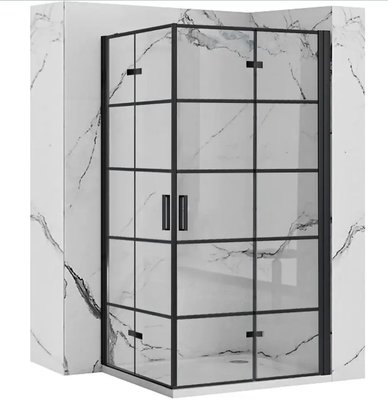 Душевая кабина REA MOLIER 2 BLACK 80x90 REA-K8537 + REA-K8538 фото