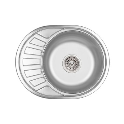 Кухонна мийка Lidz 5745 0,6 мм Satin (LIDZ574506SAT) SD00027766 фото