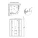 Гидромассажный бокс Lidz Tani SBM90x90.SAT.HIGH.GR, стекло тонированное 4 мм без поддона SD00047572 фото 2