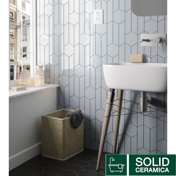 Плитка EQUIPE CERAMICAS 23344 CHEVRON WALL WHITE left 493298 фото