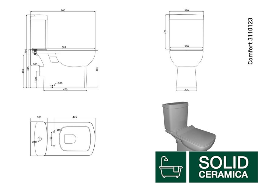 3110123 COMFORT Компакт+крышка quick-fix, soft-close 315682 фото