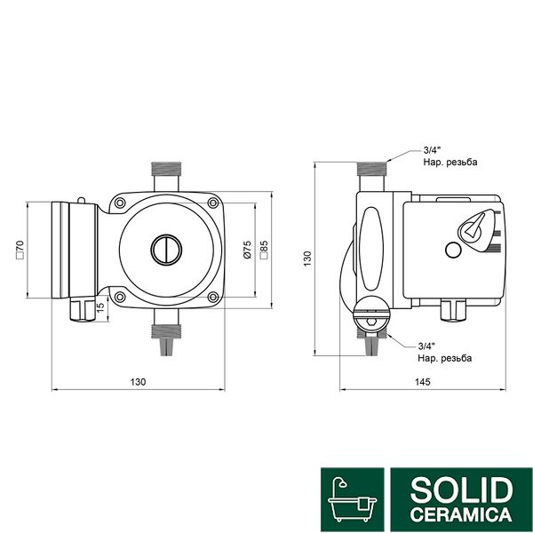 Циркуляционный насос Thermo Alliance ERCO DWP 15-70-B SD00049433 фото