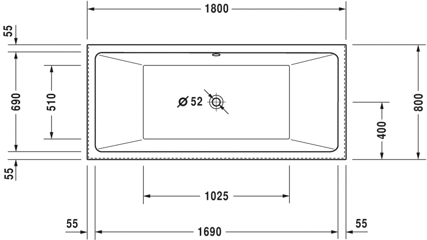 VERO AIR Ванна пристінна 180x80 см на рамі з панеллю, акрилова (700417000000000) KMNAVARA41430 фото