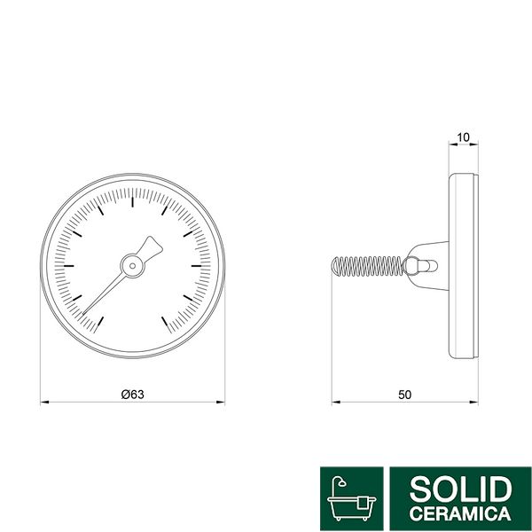 Термометр SD Plus 120ºC 63 мм накладний SD175 SD00021367 фото