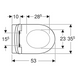 501.751.00.1 Комплект подвесного унитаза Geberit Selnova воронковидный, Rimfree, с сиденьем с крышкой SoftClose, QuickFix, 53см, Белый 535598 фото 3