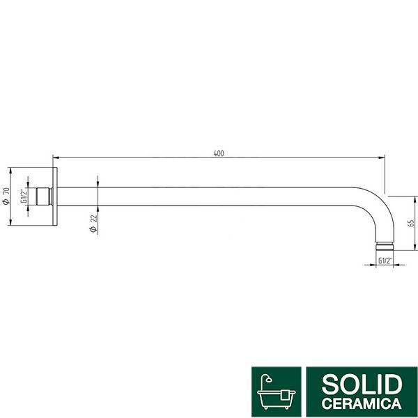 Кронштейн для верхнього душу Bianchi Steel BRDSTE190000INX SD00032755 фото