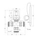 Змішувач триходовий Icma 1" з занурювальним датчиком №324 SD00008532 фото 2
